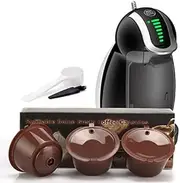 Refillable Coffee Filers Refilling More Than 200 Times Reusable Coffee Pods for Nescafe Dolce Gusto Brewers 3 Pack Brown