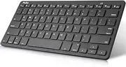 ProCase Wireless Keyboard for iPad Android Windows Tablets Smartphone, Mini Small Slim Compact Portable Keyboard for iPhone iPad iMac Cellphone Surface Laptop Smart TV (Battery Operate) - Black