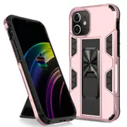 For Apple iPhone 12 Pro Max Mini Case Car Ring Shockproof Army Heavy Duty Cover Pink For iPhone 12 Pro Max (6.7'')