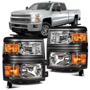 For 2014-2015 Chevy Silverado 1500 Headlights OE Style Headlamps LH+RH 14-15