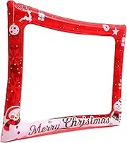 Ciieeo Inflatable Picture Frame for Christmas Party Selfie Booth Decor Lightweight PVC Photo Decor