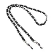 30" Eyeglasses Holder Straps Cord Sunglasses Eyewear Retainer Chain, Silver
