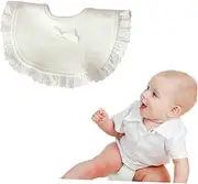 Toyvian Infant Bibs Bib Cotton Drool Bib Slobber Mouth Saliva White Baby