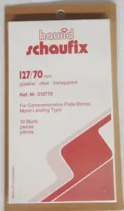 Hawid Schaufix Clear Stamp Mounts 127/70 Moon Landing Plate Blocks Pack 10 (m36)