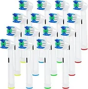 Replacement Toothbrush heads for Oral B, Professional Soft Clean Toothbrush Head Compatible with Oral B Braun Replacement Heads Refill Pro 500/1000/1500/3000/3757/5000/7000/7500/8000 (White, 16PC)