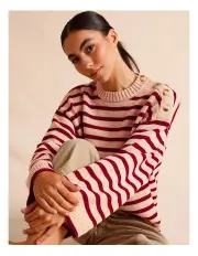 [Piper] Button Shoulder Knit in Assorted