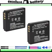 2x CGA-S005 S005E DMW-BCC12 Battery for Panasonic Lumix DMC-FS1 FS2 FX1 FX3 FX8