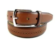 NEW Allen Edmonds "STATE STREET" Dress Belt #1021490 Size 34 CHILI DISCT(B74)