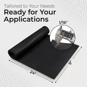 Neoprene Sheet 1/16 x 9 x 24 in 60A Rubber Mat Strip Gasket Material Made in USA