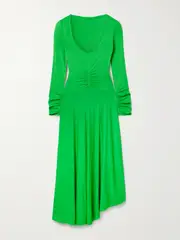 [Acne Studios] Acne Studios - Ruched Stretch-jersey Maxi Dress - Green - small small Green