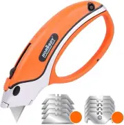 Pocket Utility Knife Heavy Duty Box Cutter With 10PC SK5 Sharp Hook Blades Gifts