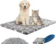 KROSER 24"/30"/36"/42"/48" Dog Bed Reversible Mat (Warm & Cool) Stylish Crate...