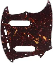 [Musiclily] Pro 12-Hole Guitar Pickguard for Fender American Mustang, 4Ply Tortoise Shell