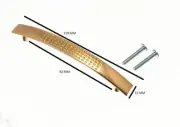 Kitchen Cupboard Door Pull Dimple D Handle EB Brass Plated 96mm Pack Of 2