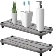 Stone Drying Tray - Diatomite Sink Caddy Kitchen Organizer - Water Gray