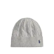[Ralph Lauren] Ralph Lauren Cable-knit Beanie ONE SIZE GREY