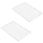 2Pcs Barbecue Wire Mesh Cookie Cooling Rack Oven Baking Rack Barbecue Grill Rack