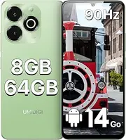 UMIDIGI G9X Unlocked Cell Phone,6.75" 90Hz Display Smart Phone,Android 14 Phone,5000mAh,Octa-Core 8(4+4)+64GB 1TB,Face ID Unlock,4G Dual SIM Phone,GPS,FM Radio,Show captions,Unlocked Android Phones