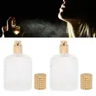 2pcs Glass Perfume Atomizer Bottle Refillable Empty Clear Glass Spray Bottle IDM