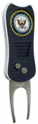 U.S. Navy Switchblade Golf Divot Tool -Navy/Wht