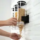 Cereal Dispenser Grain Container Auto Dry Food Wall Mounted Snack Storage Box