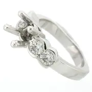 Diamond Semi Mount Engagement Ring Setting 0.94 Cts (SI1-G) 14K-