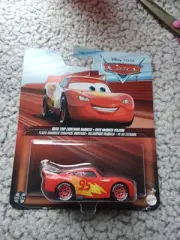 Pixar Cars Lightning McQueen with Racing Wheels Metal 1:64 Diecast Car P3