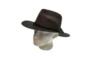 JACARU Full Grain Kangaroo Leather Breeze Cooler Hat Oil Skin Mesh Vent Outback