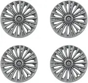 4PCS Hub Cap Replacement Wheel Cap Automobile Full Rim Cover Accessories Compatible for Tesla Model Y 19 Inch 2018-2024 Hubcap(Gun Grey)