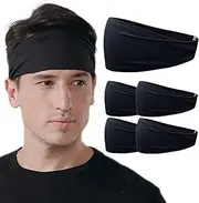 Spuits Sweat Bands Headbands for Men,5Pack Unisex Headband,Workout Headband,Sports Headband for Running Cycling Tennis Sweatband