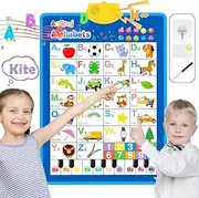 aotipol Electronic Interactive Alphabet Wall Chart, Talking ABC & 123 & Piano Tone Poster, Educational Toys for 3 4 5 Year Old Boys Girls, Toddlers Kids Learning Toys