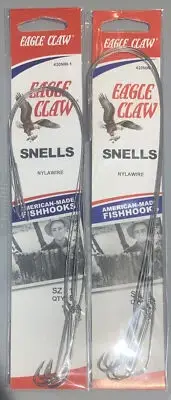 2 Packs Eagle Claw Nylawire Snells 420NW 1