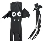 Madrona Brands Halloween Bat Windsock 60 Inch Durable Outdoor Hanging Decoration