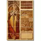 Alphonse Mucha Poster Art Tile Mural PT06561. 48 x 72 (24) 12x12 tiles
