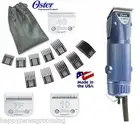 Oster A5 Turbo 2 Speed Clipper & 10,40,7F blades & 10 pc Snap On Guide Comb SET