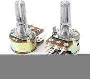 Aexit B50K (Potentiometer) 50K ohm 6 Pins Split Shaft Rotary Linear Dual Taper (53ry863qf597) Potentiometer 2PCS