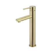 Round Brass Tall Mixer Straight Spout - PVD Tiger Bronze