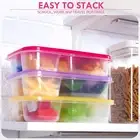 Microwave Safe Storage Containers Portable Stackable Lunch Bento Box with 3