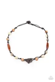 Paparazzi - Island Grotto - Brown Wooden Rope Like