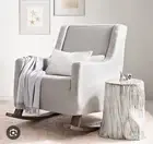 New Restoration Hardware Kennis Rocker SLIPCOVER ONLY BLSA Rocking Chair Beige