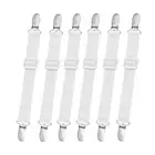8-Piece Adjustable Bed Sheet Straps - Elastic Fitted Sheet Holders, Universal...