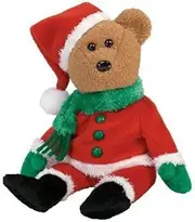 Kringle the Santa Bear Beanie Baby by TY~XMAS BEANIES