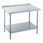 Advance Tabco 24"x24" S/s Work Table 1.5" Riser 16 Gauge Galvanized Shelf