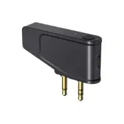 Black 2in1 Bluetooth 5.3 Transmitter Receiver with 3.5mm Audio Jack for Airplane