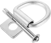 Pulling Rope Ring Trailer Anchors Truck Tie Down Anchor Points Trailer Tie Down Rings Cargo Tie Down Rings Trailer Anchor Points Truck Rail Metal Hook Silver Stainless Steel