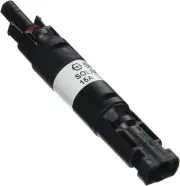 Renogy 15A Male and Female Connector Waterproof In-Line Fuse Holder W/Fuse, Blac