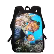Beautiful Fish Backpack Boy Girl Schoolbag Shoulder Satchel Bookbags School Bag