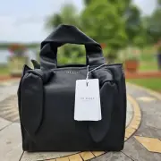 Ted Baker- NYAHLI- Knot Top Handle Convertible- Leather Bag- Black- NWT- $250
