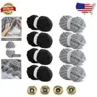 Chunky Chenille Yarn Set - 8 Colors for Cozy Knitting & Crocheting Projects