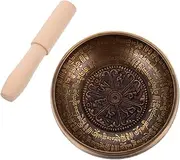 1 Set Handmade Buddhist Sound Bowl Nepal Singing Bowl Buddhist Bowl Music Himalayan Bowls Instruments Meditation Gong Work Desk Decor Decorations Clapper Desktop